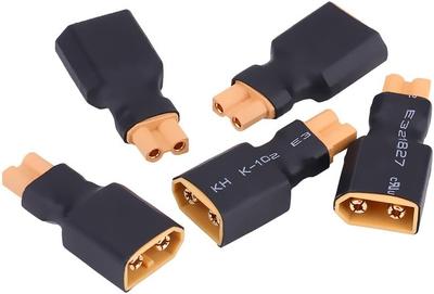 5-balení RC adaptérů/konvertorů baterií – XT30 samice na XT60 samec | Kompaktní a odolný | Pro drony, FPV, RC auta | Žlutý
