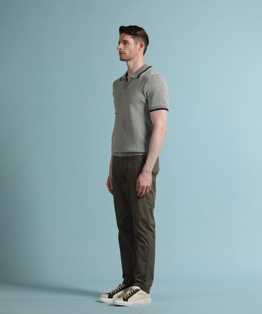 PANICALE Khaki Drawstring Cotton Pants