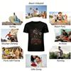 Vintage Skull Motorcycle Print Tee Custom Biker Culture Casual Top Pure Cotton T-shirt