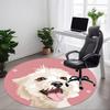 1pc Poodle Pattern Office Round Rug, Non-slip, Soft and Durable Office Rug for Interior Decoration, Perfect for Office,Decoration Yy260204022