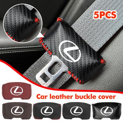 Car Seat Belt Buckle Cover Leather Protector Anti-collision Case For UX250h RX450h RX300 GX470 CT200h RX400h NX300h RX350