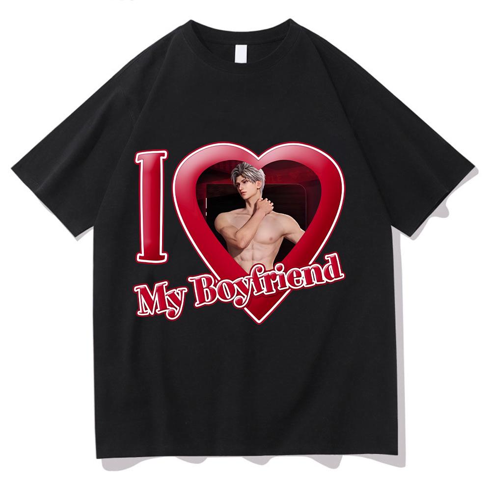 Love and Deepspace Sylus T-shirt Jag Älskar Min Pojkvän Toppar Bomullskläder Alla Hjärtans Dag Perfekt T-shirt Hett Spel Mode Ny T-shirt