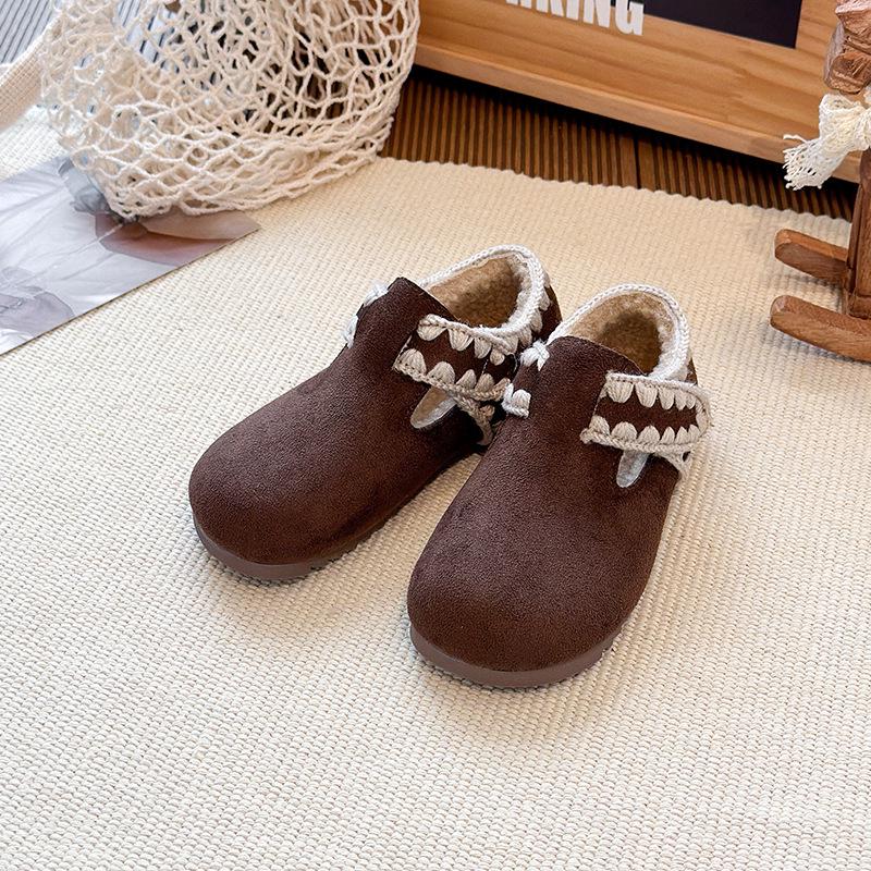 Korean Style Retro Birkenstock Soft Sole Leather Shoes for Girls - Winter 2025 Edition