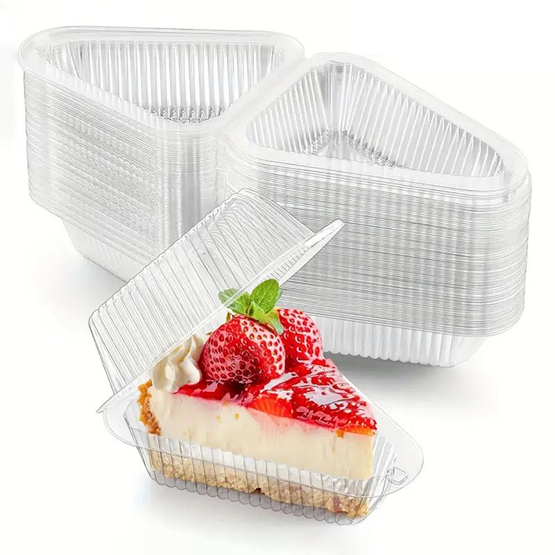 50/100/150 Piezas Contenedor para Rebanada de Pastel Caja Triangular para Pastel Caja tipo Almeja Para Rebanada de Pastel de 8 Pulgadas 6 Pulgadas Postre Sándwich Caja para Llevar