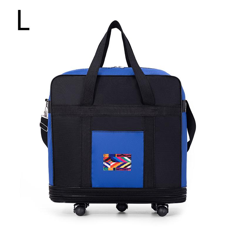 2025 New Waterproof Foldable Airline-Checkable Oxford Fabric Large Capacity Luggage Bag with Wheels Multi-functional Moving Travel Bag