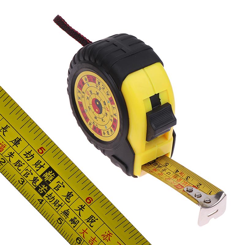 Regla de medición para carpintería (5 m, 7,5 m y 10 m), cinta métrica Luban Feng Shui con autobloqueo, regla métrica imperial Ding Lan