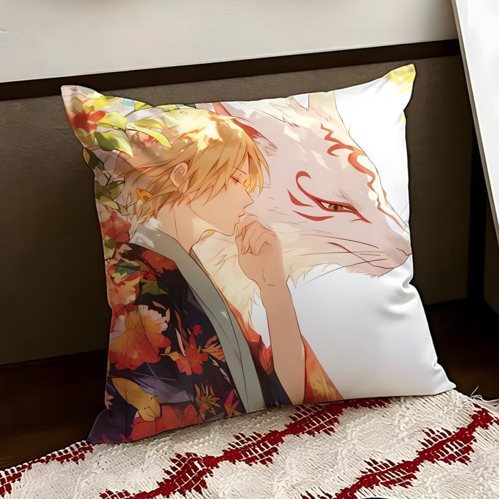NNatsumes Book of FFriends Cushion Cover Reversible Soft Durable Pillow Cover Home  Car MultiScene Use for Daily Comfort