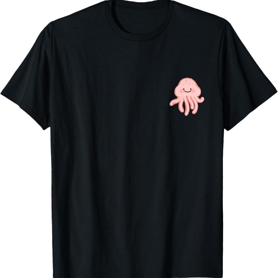 Cute Bouncy Kawaii Pink Smiling Jellyfish Graphic T-Shirt