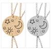 Muži Ženy Vykladané kamienkové šperky Best Friend BFF prívesok Friendship náhrdelník Sun Moon Cloud Star