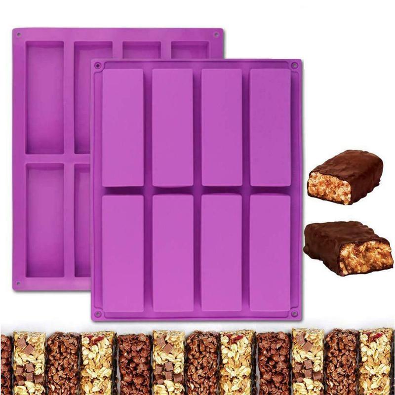 8-Cavity Silicone Baking Mould Rectangl Chocolate Fondant Molds Making Chocolate Bar Mold Soap Handmade Supplies