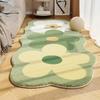 Bedroom Carpet Bedside Floor Mat Pink Flower Rug Cute Fluffy Soft Foot Mats Sweet Japanese and Korean Style Home Decoration Rugs