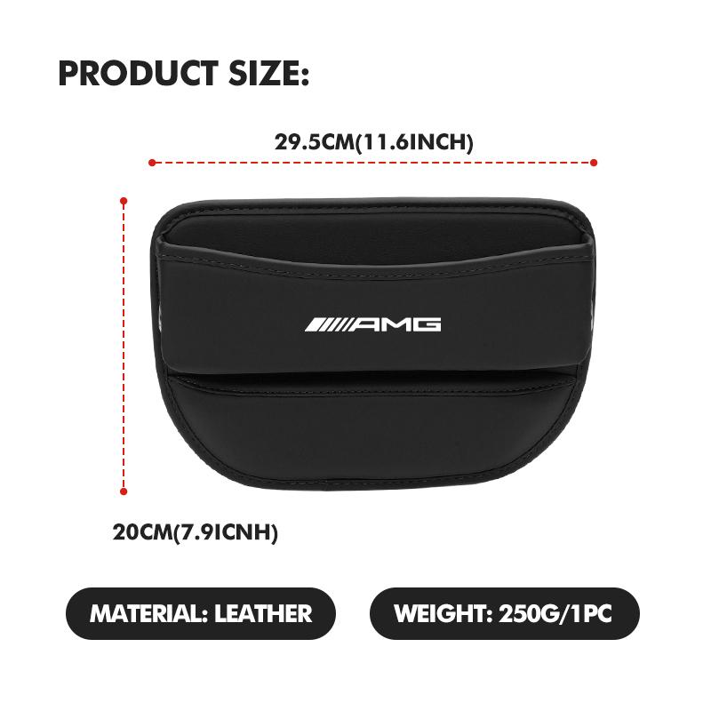 Car Seat Gap Organizer Leather Storage Box Interior Accessories For Mercedes Benz AMG A B C E S G Class W201 W210 W108 W205 W203 JV3