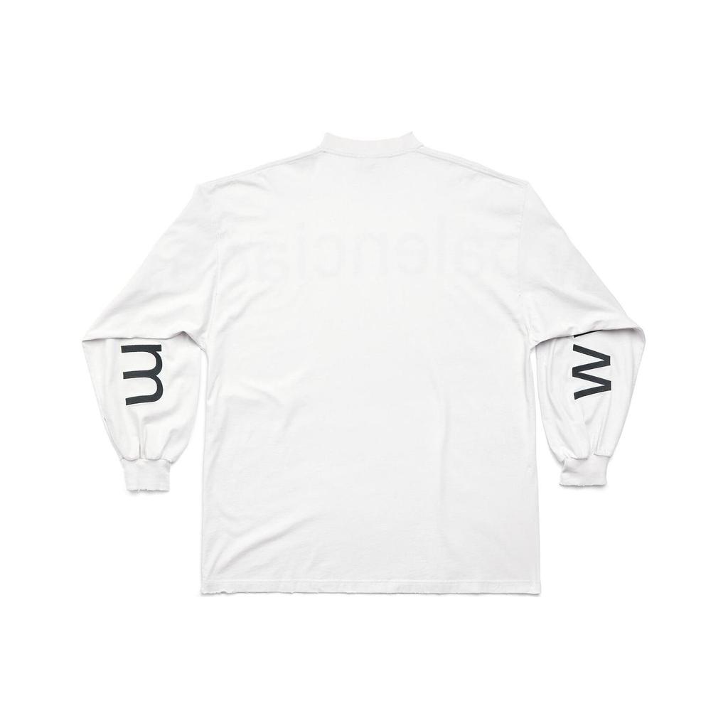 Balenciaga T Shirt Loose Fit Unisex White 739027TOVO19081