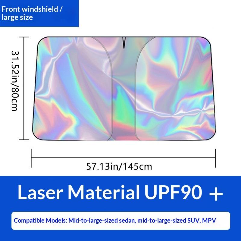Car Windshield Laser Sunshade Visor UV-Reflective Summer Heat Shield Car Privacy Curtains Sun Shade Cooling Sun Protection Cover