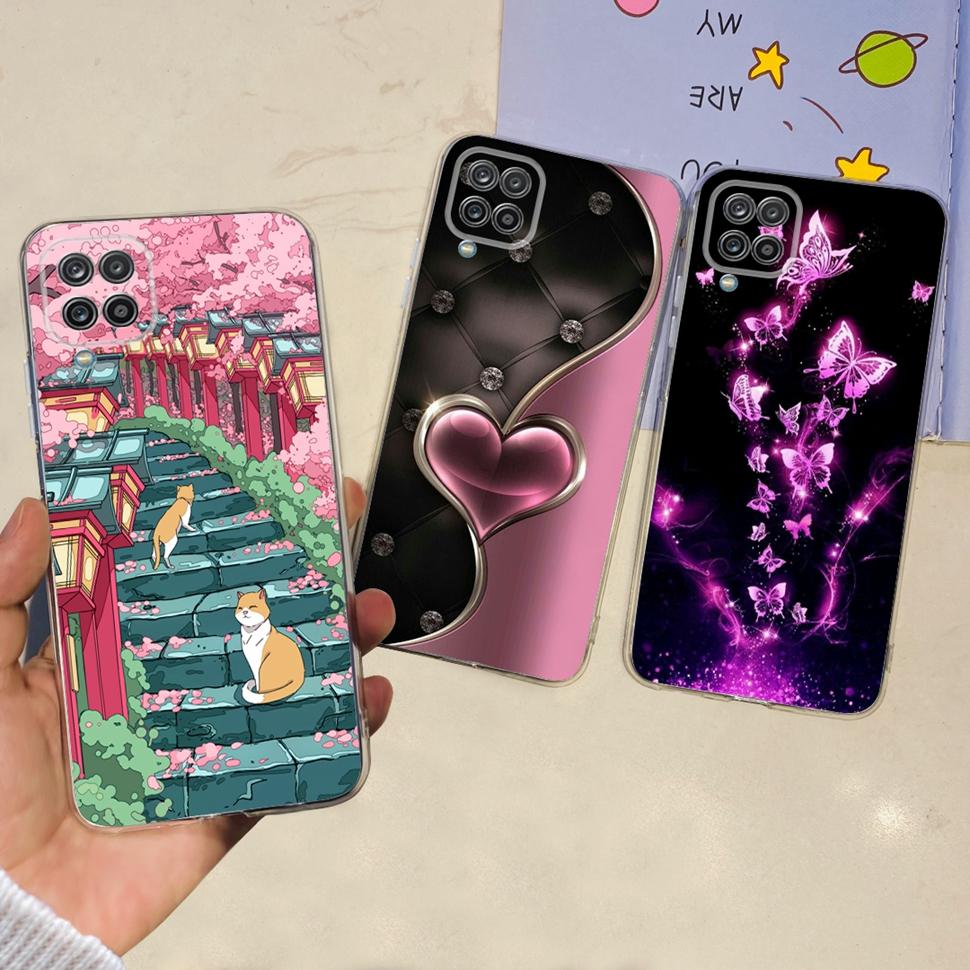 For Samsung Galaxy A12 Case Cute Fashion Patterned Cover For Samsung A 12 GalaxyA12 Soft TPU Silicone Phone Case Shell 6.5"