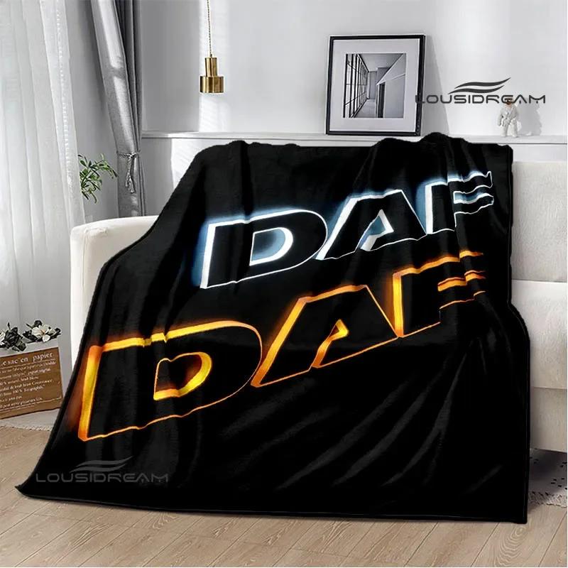 3D DAF kamion Retro tištěné deky pikniková deka Teplé flanelové deky Měkká a pohodlná deka povlaky na postel Dárek k narozeninám