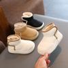 Kinderen Snowboots met Fluwelen Voering - Effen Kleur Winter 2023, Katoenen Schoenen in Koreaanse Stijl voor Jongens & Meisjes, Korte Leren Wandelschoenen