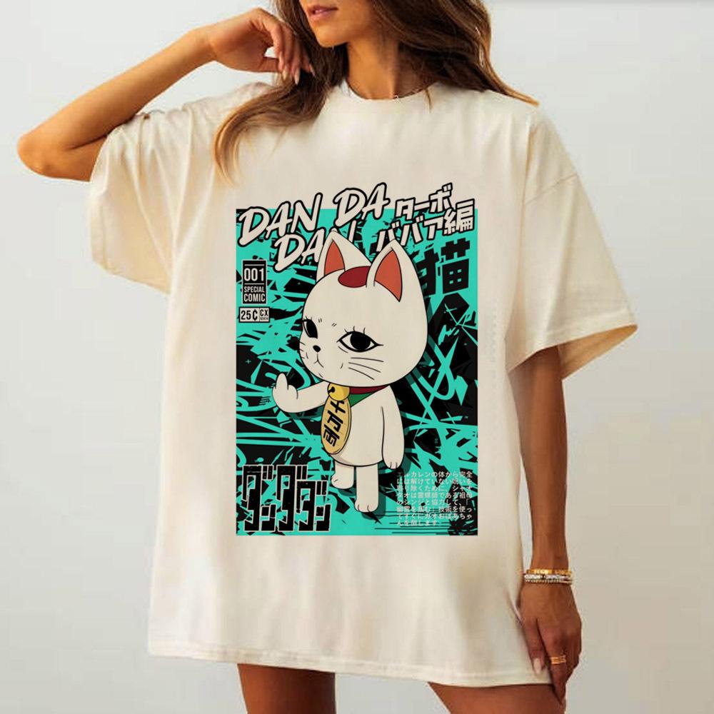 T-shirt Dandadan Donna Retro Traspirante Gotica anime Y2k T-shirt Estetica Cultura Pop Grafica Digitale Psichedelica Traspirante