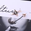 Personality Black Brincos Planet Star And Moon Jewelry Drop Earrings Stud Earrings Dangle Earrings
