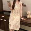 Summer Strappy Nightgown: Removable Padding, Fairy & Sexy Style, Versatile for Home or Outwear