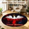 Round Rug Custom NamePoland Pattern Non Slip Carpet Home Floor Decor