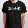 T-shirt ENTOMBED, tailles S, M, L, XL, XXL, couleurs noir et blanc