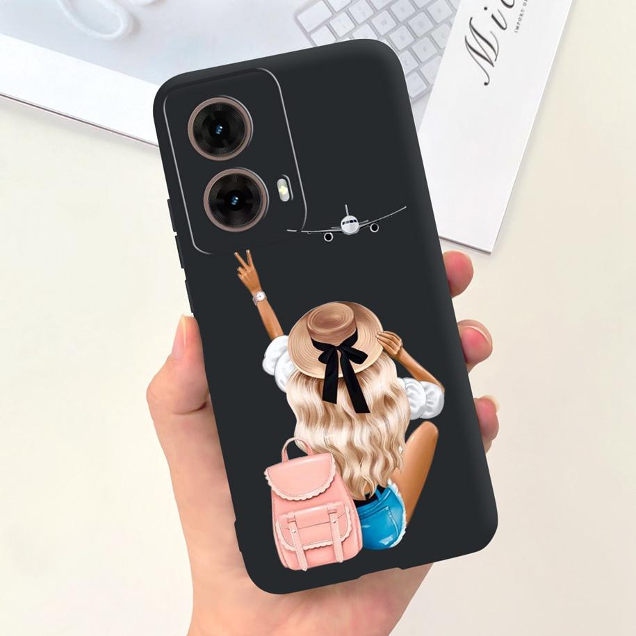 For Motorola Moto G85 5G Case Cute Astronaut Girls Soft Silicone TPU Phone Cover For Moto G85 2024 Funda G 85 MotoG85 Matte Case