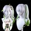55cm Nahida Cosplay Wig Genshin Impact Nahida Sumeru Mixed Color Gradients Clip Ponytail Hair Halloween Party Wigs