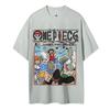 ONE PIECE Peripheral Products Men's 2025 Summer Casual Oversized Tee Breathable Cotton Daily Lounging and Comic Themed Parties