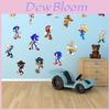 Sonic Pattern Self Adhesive Wall Sticker Background Decor For Kids Room Living Room Bedroom And Hallway