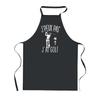 Kitchen Apron - PLANETEE - I Can't Golf - Black - Breton Print - 90x60 Cm
