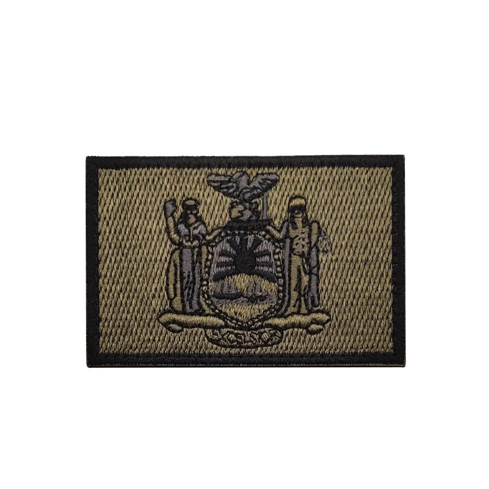 Bestickte Klettverschlusspatches: Staatsflaggen von NY, IL, TN & OH