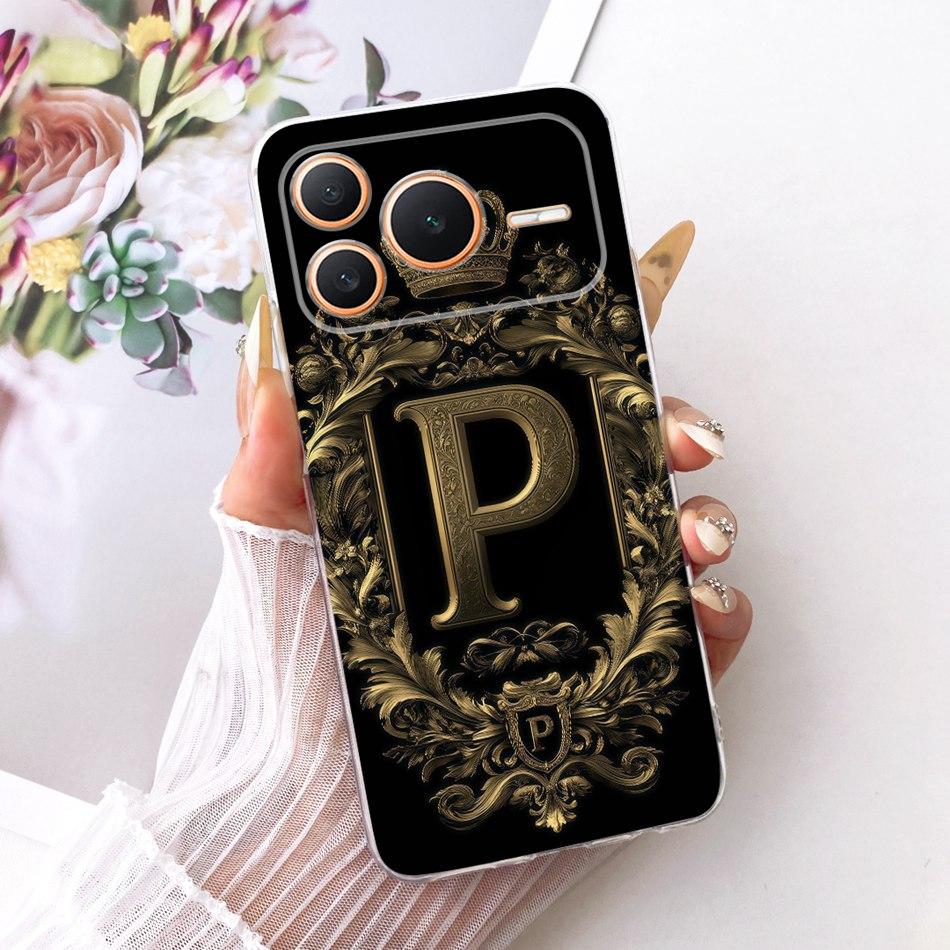 For Honor Power 2 / Power 5G Royal Crown Initial Letter Couple Phone Case For Honor Power Power2 Soft Silicone TPU Bumpers