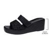 Fashion Women's Fashion Wedge Slippers Summer New Round Head Leopard Print Thick Soft Sole Anti-slip Wear-resistant Sandals