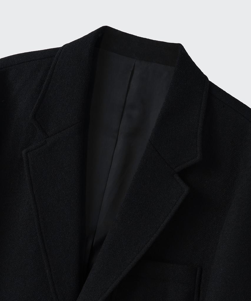 Musinsa Standard Wool Blend Traditional Out-Pocket Blazer [Black]