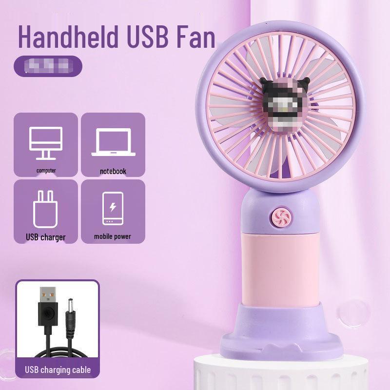 Creative Portable Mobile Phone Holder & Mini Fan with Flower & Animal Designs
