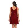 Women’s Sleeveless Lace Swing Short Dress Ribbon Tie Bridesmaid Wedding Guest Party Cocktail Evening Occasion Outfit