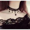 Accessoires Damen Halsband Cervical Court Gothic Hottie Halskette Spitzenhalsband Choker Schlüsselbeinkette Kragen Vintage