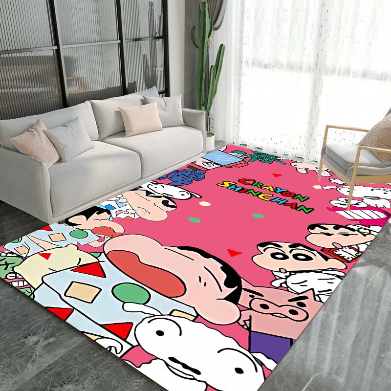 Cute cartoon Crayon Shin-chan rug, suitable for children's play areas, non-slip floor mats, bedrooms, living rooms, sofas, and 1