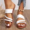 Summer Flat Heel Sandals for Women Casual Plus Size Beach Slippers Woman Pu   Andal