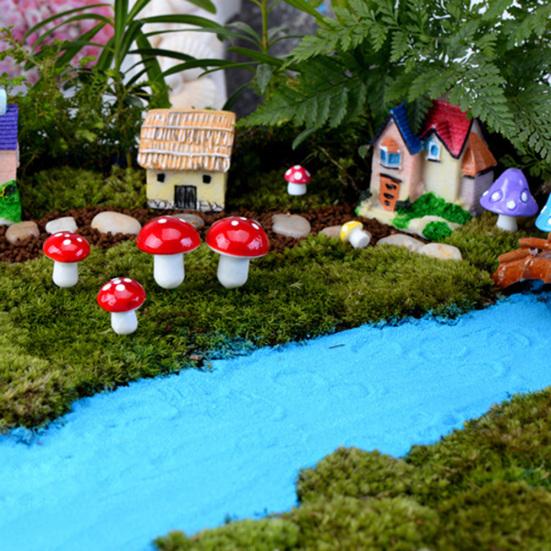 Family & Garden 8Pcs Mini Multicolor Artificial Mashroom Landscape Crafts Bonsai Decor