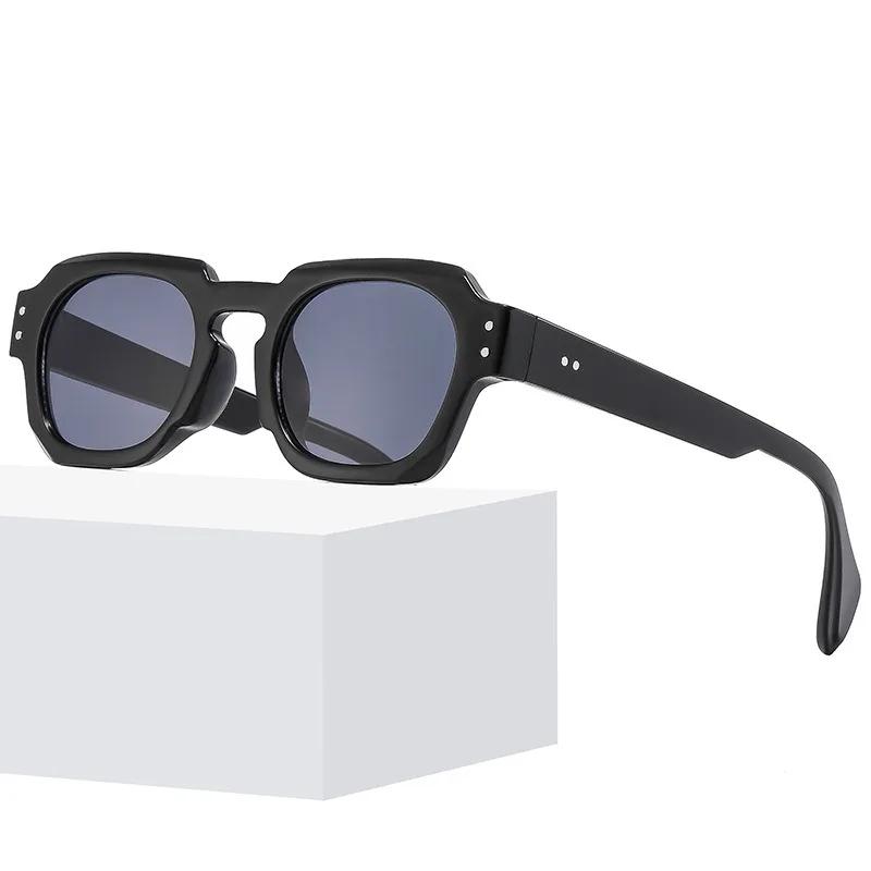Retro Square Frame Sunglasses Women Men Fashion Big Frame Vintage Sun Glasses Anti Blue Light Glasses Shades UV400 Eyeglasses