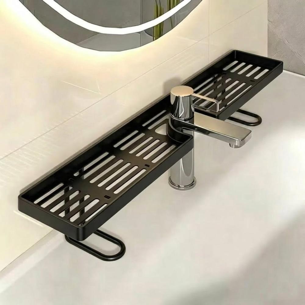 Universal Bathroom Storage Rack Mesh Water Drainage Kitchen Drainage Holder Non-punching Iron Art Counter Organizer Kitchen
