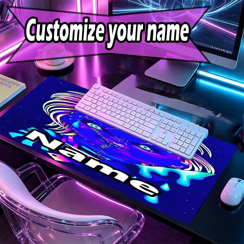 Custom Name Personalized Bride of Chucky Pattern Mousepad, Laptop PC Desk Mat, Decorative Desk Mat for Home Keyboard Pad Gift