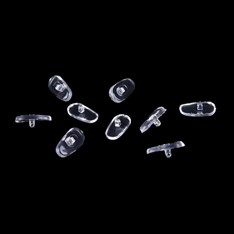 50 Pairs Screw-On Oval Silicone Nose Pads For Glasses Eyeglass New,