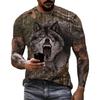 3D T-shirt Men's Retro O-neck Short Sleeved Top