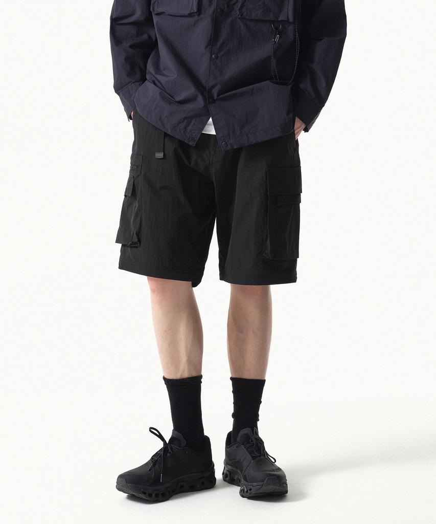MUSINSA STANDARD [City Leisure] Wide Belted Detachable Cargo Pants [Black]