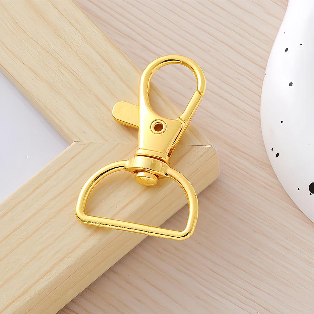 5/10 PCS Crochet Pivotant Porte-clés Mousqueton Anneau en D Lanière Fermoir à Griffe de Homard pour Lanière Porte-clés Fabrication Portefeuille Quincaillerie Artisanat