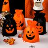 Halloween Cute Pumpkin Gift Bags Non-woven Fabric Biscuit Snacks Candy Bag with Drawstring Halloween Party Gift  Bag Decoration