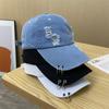 Distressed Hole Korean Cowboy Cap Unisex Tie Ring Hip Hop Street Dance Cap Retro Simple Personalized Hong Kong Sporty Denim